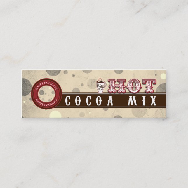 Tarjetas de perfil de mezcla de cacao caliente (Anverso)