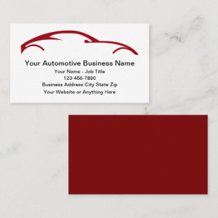 Tarjetas de perfil de negocio automotriz nuevas
