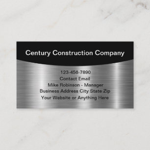 Tarjetas de perfil de negocio de construcción eleg
