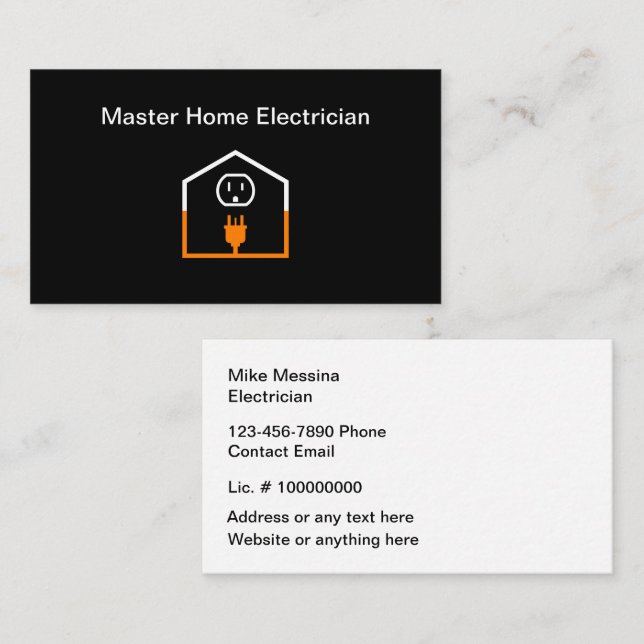 Tarjetas de perfil de negocio modernas para electr (Anverso / Reverso)