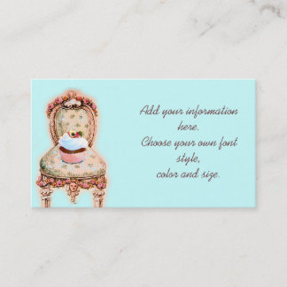 Tarjetas de perfil de negocio para pasteles rosado
