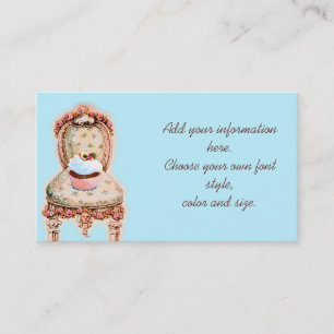 Tarjetas de perfil de negocio para pasteles rosado