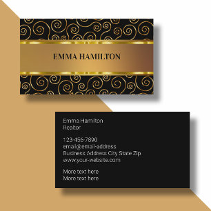 Tarjetas de perfil de negocios de Realtor Elegante