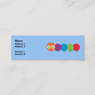Tarjetas de perfil de oruga arco iris