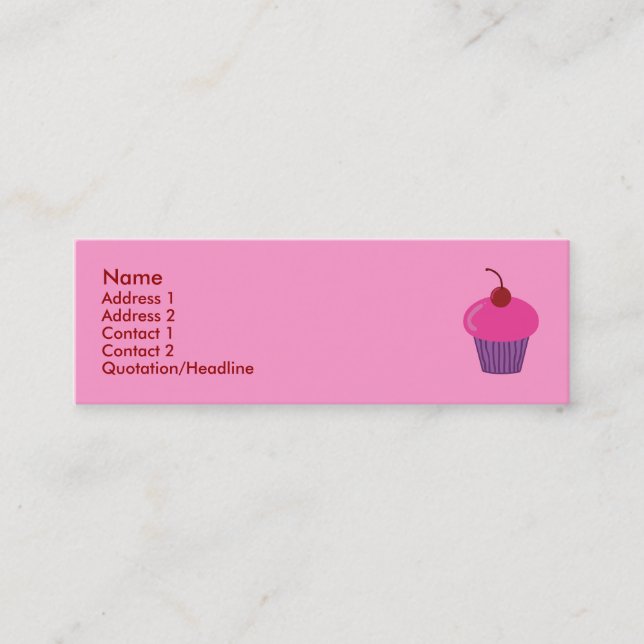 Tarjetas de perfil de pastel rosa (Anverso)