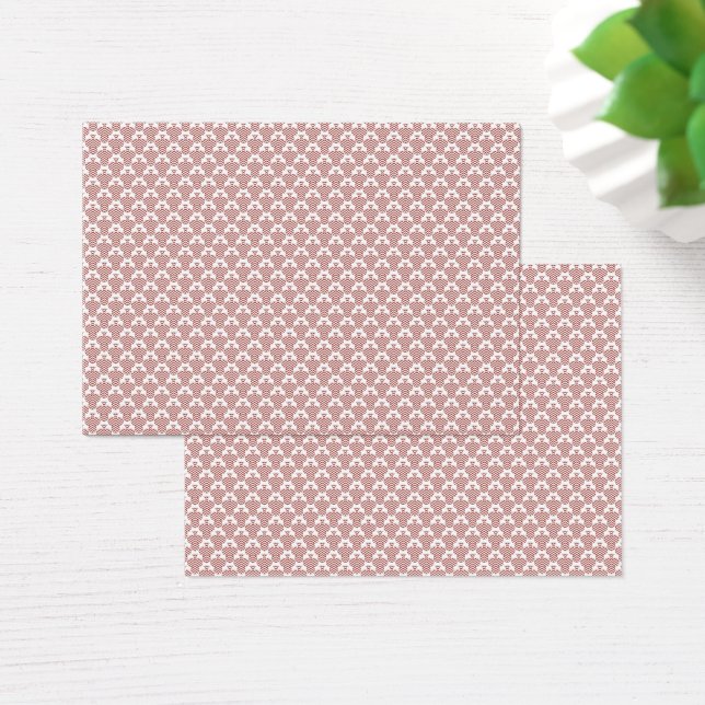 Tarjetas de Perfil de Patrón Rojo | Geométrico Min (Escritorio)