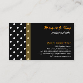 Tarjetas de perfil de puntos de polka en blanco y