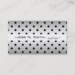 Tarjetas de perfil de puntos de polka en blanco y