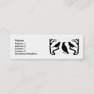Tarjetas de perfil de silueta para aves