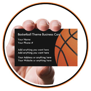 Tarjetas de perfil del tema del baloncesto