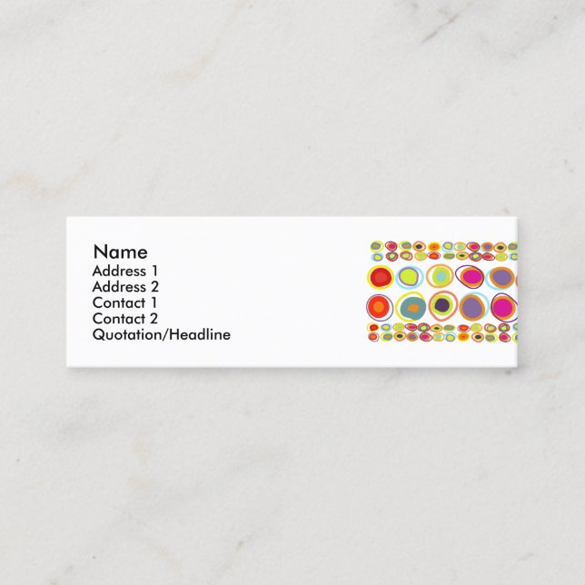 Tarjetas de perfil delgadas con huevos coloridos (Anverso)