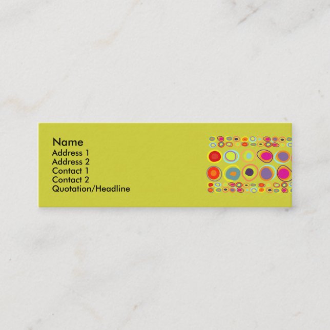 Tarjetas de perfil delgado de piedras coloridas (Anverso)