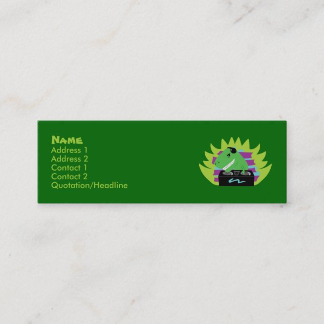 Tarjetas de perfil Dj-asaurus Rex T-Rex DJ (Anverso)