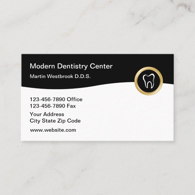 Tarjetas de perfil empresarial con tema de dentist (Anverso)
