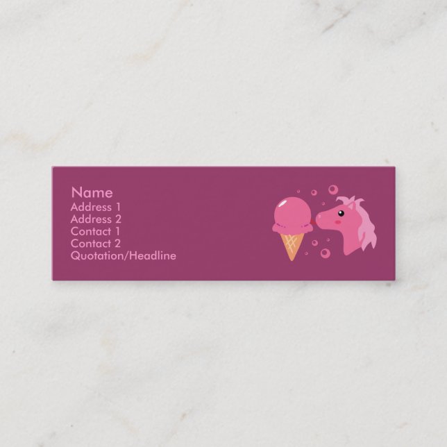Tarjetas de perfil Ice Cream Pony (Anverso)