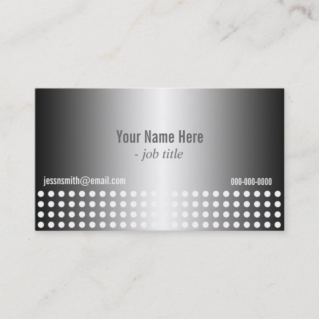 tarjetas de perfil modernas en blanco y negro (Anverso)