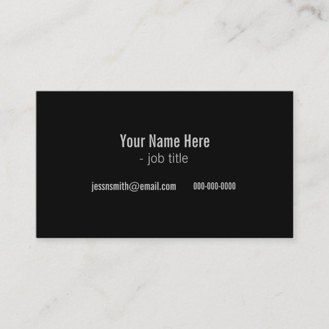 tarjetas de perfil modernas en blanco y negro (Anverso)