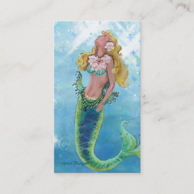Tarjetas de perfil/negocio de la sirena de sirena (Anverso)