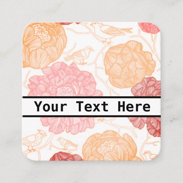 Tarjetas de perfil/negocio floral (Anverso)