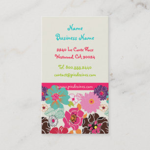 Tarjetas de perfil PixDezines Alegre retro florals