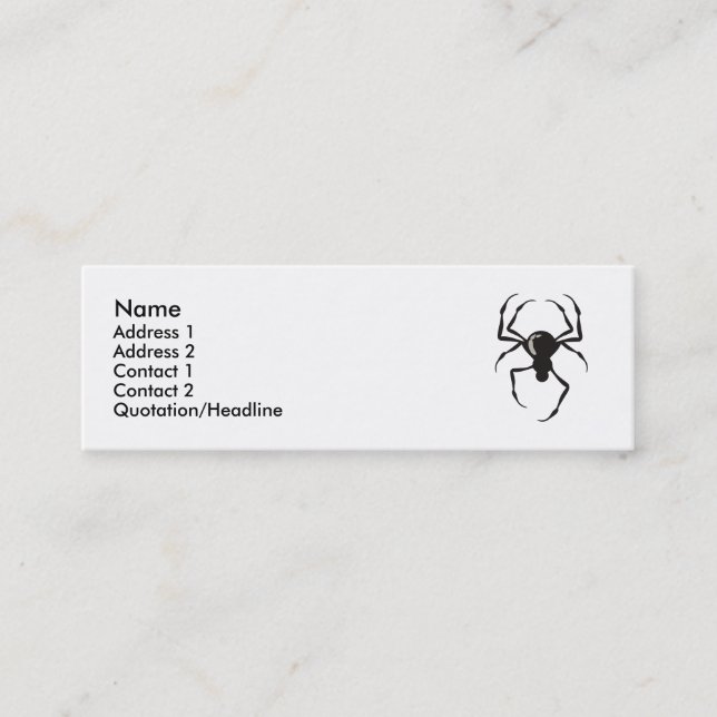 Tarjetas de perfil Spider (negro) (Anverso)