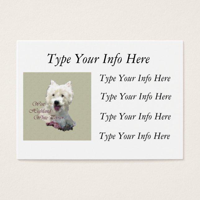 Tarjetas de perfil Westie personalizadas (Frente)