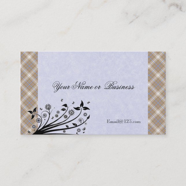 Tarjetas de perfil y/o de negocios elegantes (Anverso)