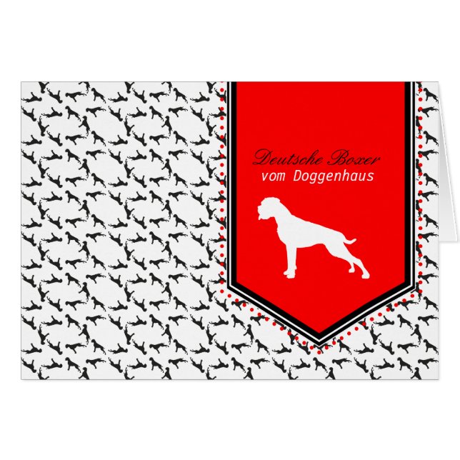Tarjetas de perro boxer alemán (Anverso (Horizontal))