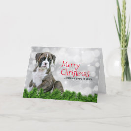 Tarjetas de perro navideño - perro de vacaciones d
