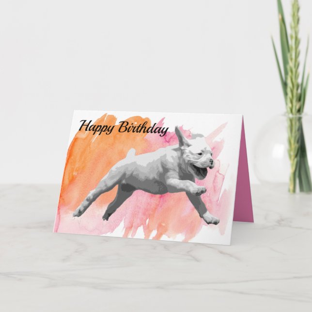 Tarjetas de perro - Tarjeta de cumpleaños personal (Anverso)