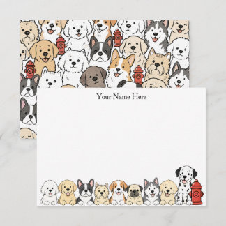 Tarjetas de perros lindos y bocas de incendio