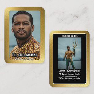 Tarjetas de Personajes de Cosplay con Borde Dorado