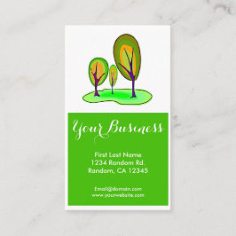 Tarjetas de personalizable de árboles verdes brill