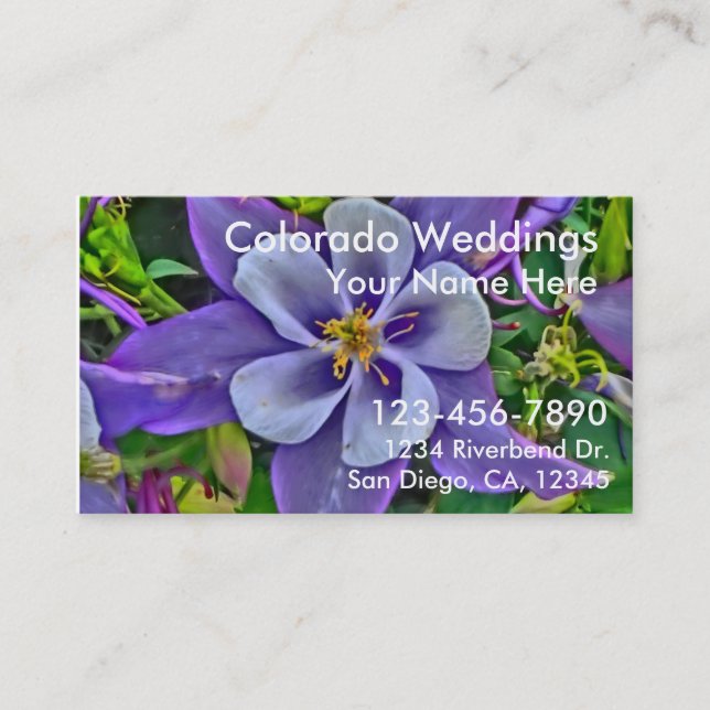 Tarjetas de personalizable de Bodas de Colorado (Anverso)