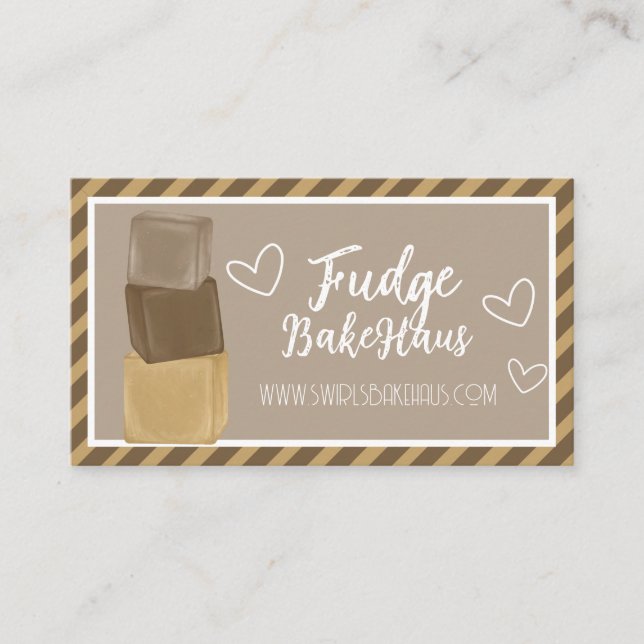 Tarjetas de personalizable Fudge Business (Anverso)