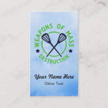 Tarjetas de personalizable Lacrosse Weapons Busine