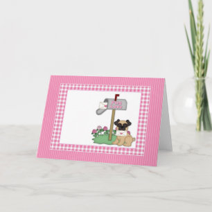 Tarjetas de personalizable Pug Valentine, tarjetas