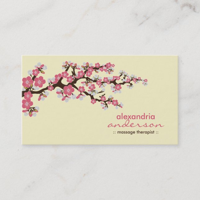 Tarjetas de Personalizado Cherry Blossom (rosa) (Anverso)