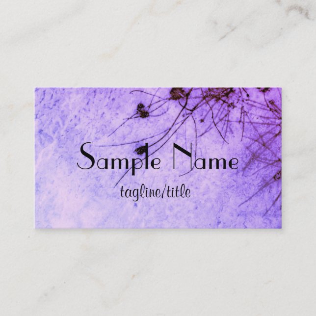 tarjetas de personalizado de arte natural en púrpu (Anverso)