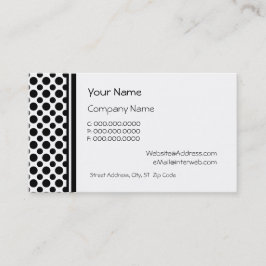 Tarjetas de Personalizado de  Black Polka Dots