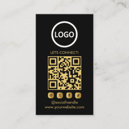 Tarjetas de Personalizado de oro modernas, QR de m