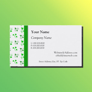 Tarjetas de Personalizado de patrón de Shamrock ve