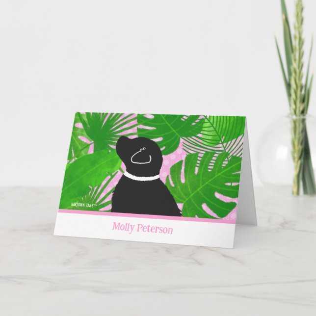 Tarjetas de Personalizado de perro negro de la Isl (Anverso)