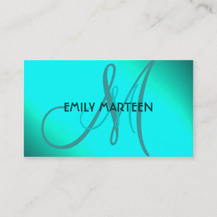 Tarjetas de personalizado en monograma coloridas p