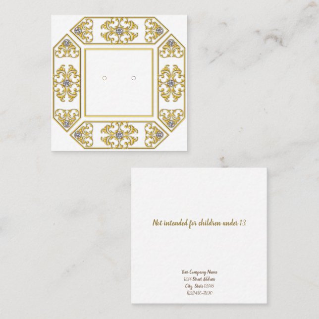 Tarjetas de personalizado Geométrica Filigrree & G (Anverso / Reverso)