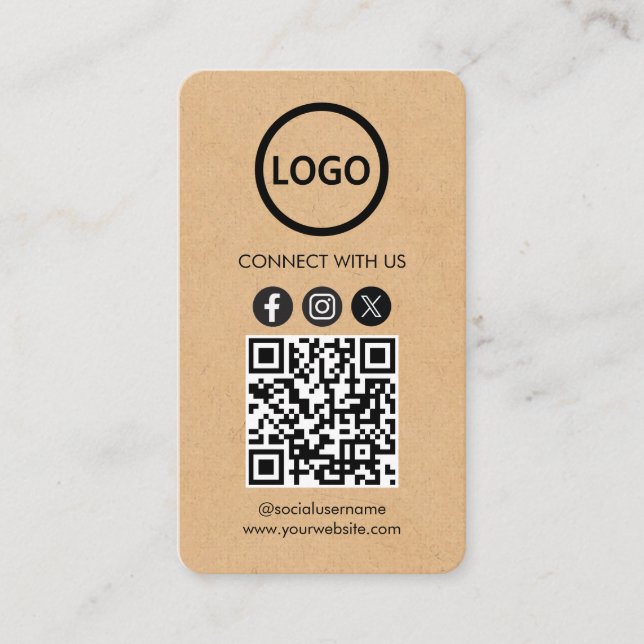 Tarjetas de personalizado Medios sociales QR Códig (Anverso)