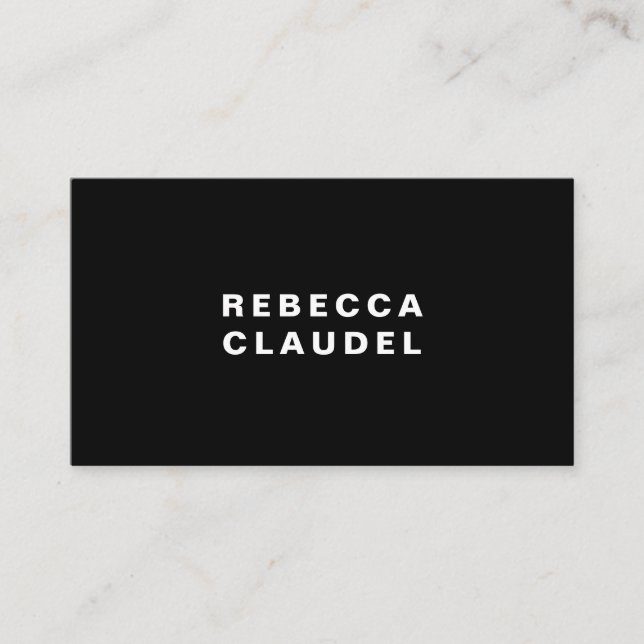 Tarjetas de personalizado negro modernas (Anverso)