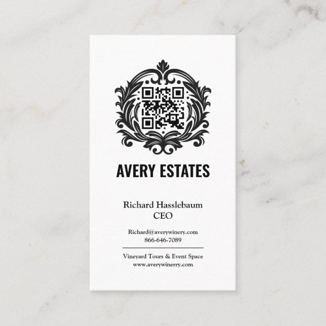 Tarjetas de personalizado para empresas | Código Q (Anverso)