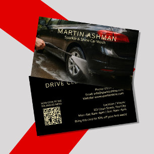 Tarjetas de personalizado para empresas de lavado 