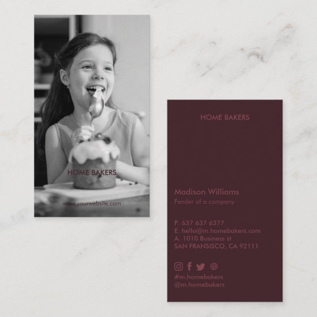 Tarjetas de personalizado para empresas fotográfic (Anverso / Reverso)